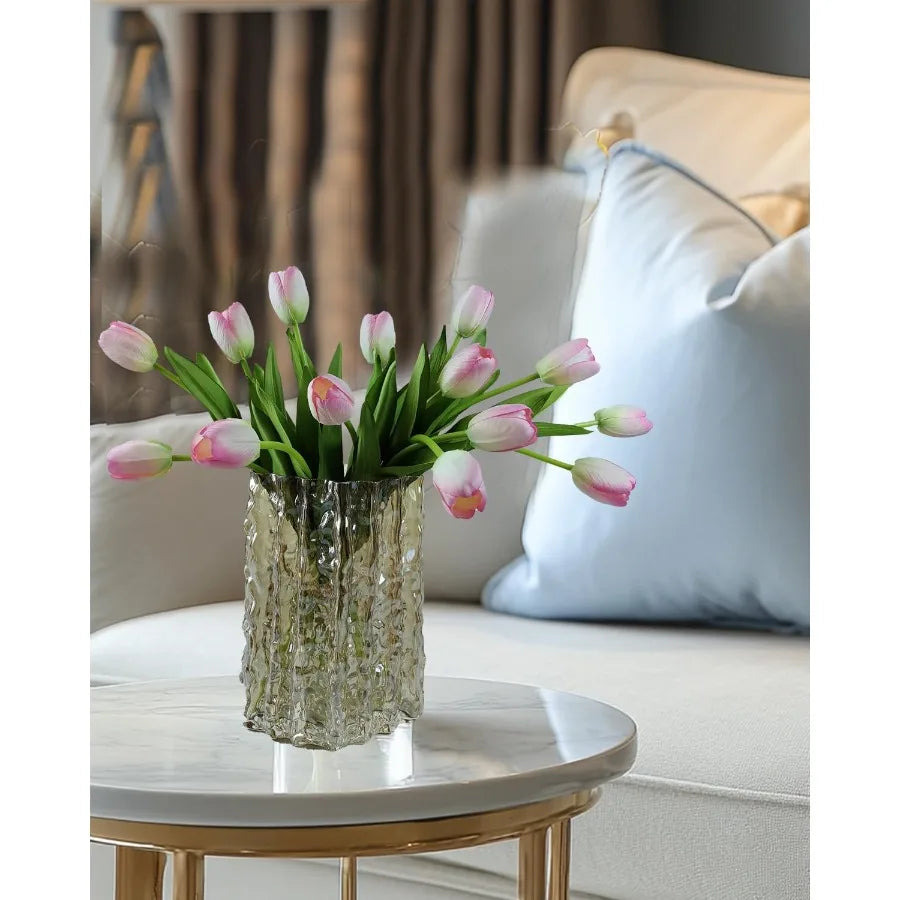 12pcs Pink Artificial s Real Toh Silk Faux Flowers 13.8 Inch Stems for Wedding Home r Mother's Day Easter Gifts Table Centerpie